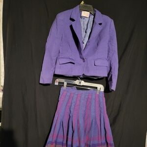 PURPLE AND BLUE SUIT SET